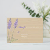 Rustic Lavender Wedding RSVP Kaartje (Staand voorkant)
