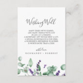 Rustic Lavender Wedding Wishing Well Kaart (Voorkant)