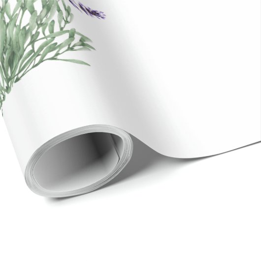 Rustic Lavender White Wrapping Paper Cadeaupapier (Rol Hoek)