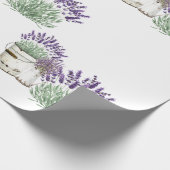  Rustic Lavender White Wrapping Paper Cadeaupapier (Hoek)