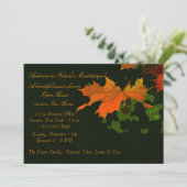Rustic Leaf Invitation Kaart (Staand voorkant)