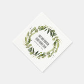 RUSTIC LEAFY GREEN GOLD FOLIAGE WATERVERF WEDDING SERVET (Hoek)
