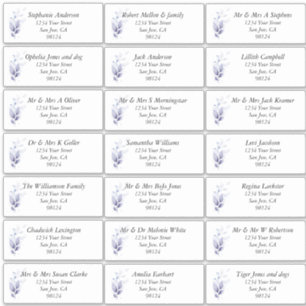 Rustic Leafy Guest Name Adresetiketten Sticker