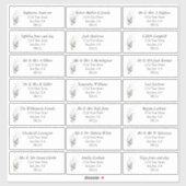 Rustic Leafy Guest Name Adresetiketten Sticker (Vel)