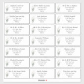 Rustic Leafy Nom d'invité Étiquettes de adresse (Feuille)