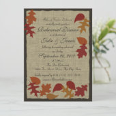 Rustic Leaves repetitie diner Kaart (Staand voorkant)