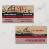 Rustic leest Visitekaartje boek literatuur (Voorkant / Achterkant)