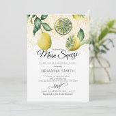 Rustic Lemon Bridal Shower Kaart (Staand voorkant)
