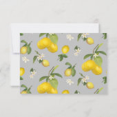 Rustic Lemon Citrus Floral Geel Gray White RSVP (Achterkant)