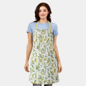 Rustic Lemon Citrus Orchard Pattern Print Schort (Gedragen)