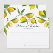 Rustic Lemon Fête des mariées conseils et cartes d (Devant / Derrière)
