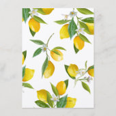 Rustic Lemon Fête des mariées conseils et cartes d (Dos)