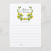 Rustic Lemon Fête des mariées conseils et cartes d (Devant)