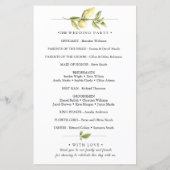 Rustic Lemon Greenery Wedding Ceremony Program (Achterkant)