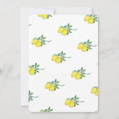 Rustic Lemon Waterverf Citrus Bunch Baby shower Kaart (Achterkant)