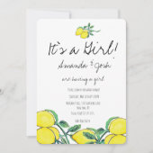 Rustic Lemon Waterverf Citrus Bunch Baby shower Kaart (Voorkant)