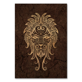Rustic Leo Zodiac Sign on Stone Effect Kaart