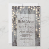 Rustic Lichten Foto Bridal Shower Uitnodiging (Voorkant)