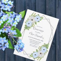 Rustic Light Blue and White Floral Quinceañera