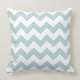 Rustic Light Blue Chevron Stripes Farmhouse Pillow Kussen