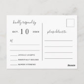 Rustic Lights Greenery Wedding RSVP Briefkaart (Achterkant)