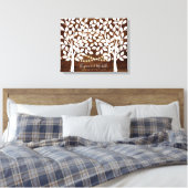 Rustic Lights Guest Book Canvas - 100 handtekening Afdruk (Insitu (Slaapkamer))