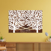 Rustic Lights Guest Book Canvas - 250 handtekening (Insitu (Woonkamer))