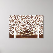 Rustic Lights Guest Book Canvas - 250 handtekening (Voorkant)