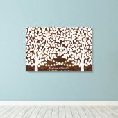 Rustic Lights Guest Book Canvas - 250 handtekening (Insitu (Houten vloer))