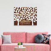 Rustic Lights Guest Book Canvas - 50 handtekeninge Afdruk (Insitu (Woonkamer))