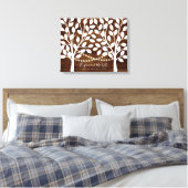Rustic Lights Guest Book Canvas - 50 handtekeninge Afdruk (Insitu (Slaapkamer))