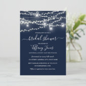 Rustic Lights Marine Nuptiale Douche Invitation (Debout devant)