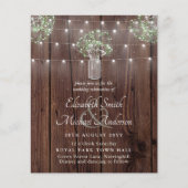 Rustic Lights Mason Jars Gypsophila budget Weddens (Voorkant)