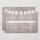 Rustic Lights texte personnalisable par Faire-part (Devant / Derrière)