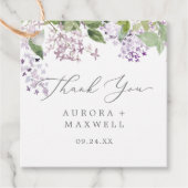 Rustic Lila Dank je Bedankjes Labels (Voorkant)
