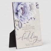 Rustic Lila en Alabaster Peony Floral Fotoplaat (Zijkant)