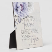 Rustic Lila en Alabaster Peony Floral Fotoplaat (Zijkant)