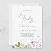 Rustic Lila La Boda de Wedding Kaart (Voorkant)