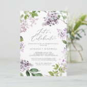 Rustic Lila Laten we vieren Kaart (Staand voorkant)