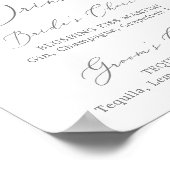 Rustic Lila Signature Drinken Sign Poster (Hoek)