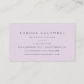 Rustic Lilac Carte de visite (Dos)