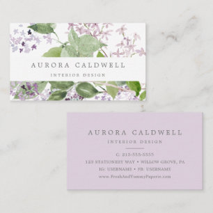 Rustic Lilac Carte de visite