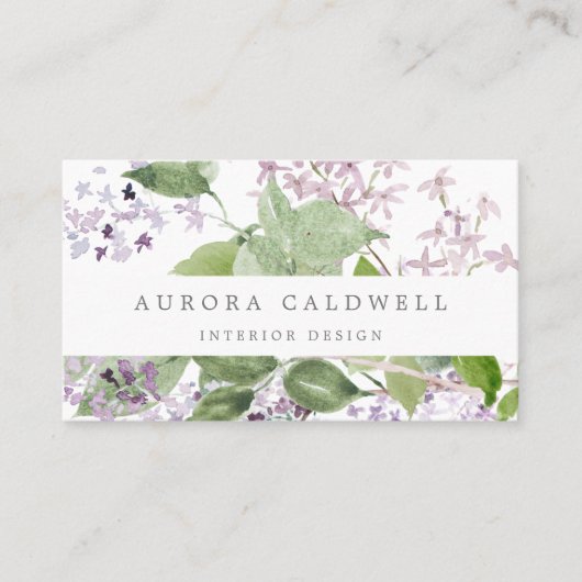Rustic Lilac Carte de visite (Devant)