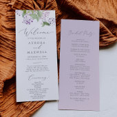 Rustic Lilac Wedding Programme