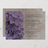 Rustic Lilacs Wedding Invitations Kaart (Voorkant / Achterkant)