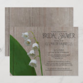 Rustic Lily van de Valley Bridal Shower Invitation Kaart (Voorkant / Achterkant)