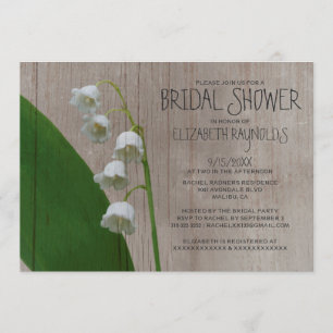 Rustic Lily van de Valley Bridal Shower Invitation Kaart