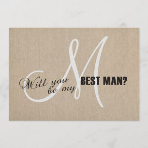 Rustic Linen Canvas Wedding is mijn beste uitnodig Kaart