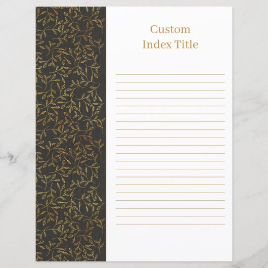 Rustic Linen Divider Black Recipe Multomap Invoege (Voorkant)