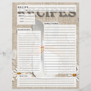 Rustic Linen Recipe Tussenvoegsel voor Vrijgezelle